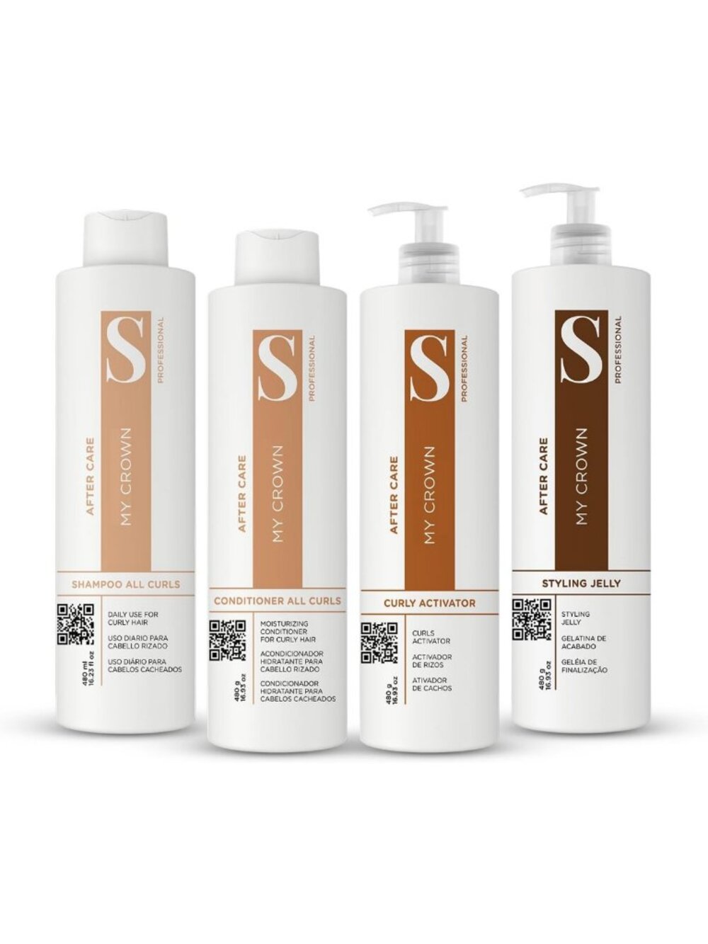 Complete Curly Hair Care Kit: Shampoo, Conditioner, Cream & Gel for Defined